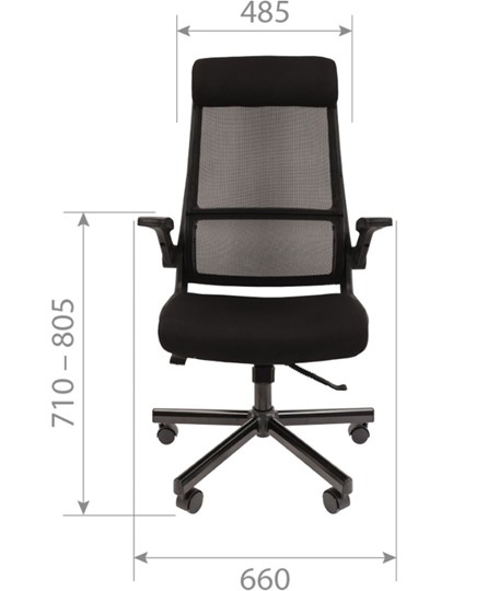 Кресло компьютерное CHAIRMAN 575, черное в Элисте - изображение 6