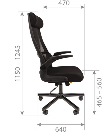 Кресло компьютерное CHAIRMAN 575, черное в Элисте - изображение 7