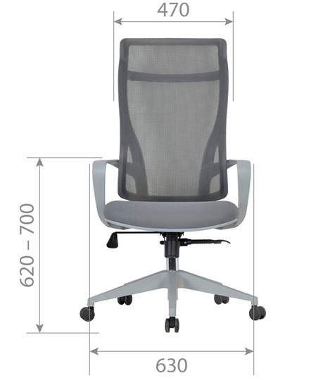 Кресло компьютерное CHAIRMAN 577, сетчатый акрил серый / полиэстер серый в Элисте - изображение 4