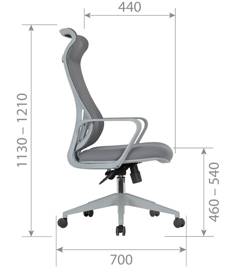 Кресло компьютерное CHAIRMAN 577, сетчатый акрил серый / полиэстер серый в Элисте - изображение 5