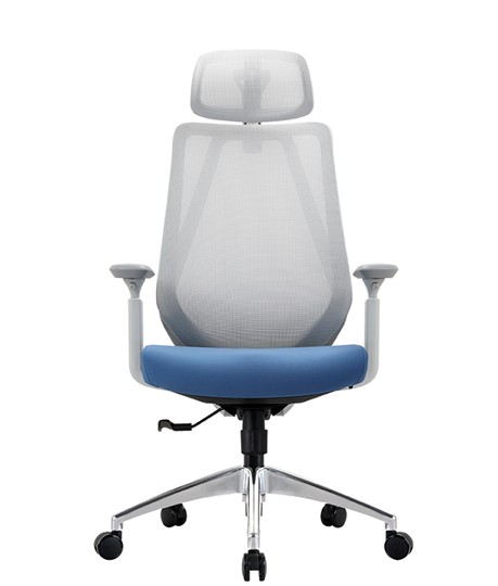 Компьютерное кресло CHAIRMAN 580 Сетчатый акрил белый / Полиэстер голубой в Элисте - изображение 1