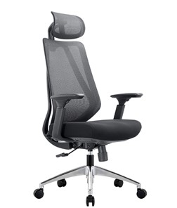 Кресло офисное CHAIRMAN 580 Сетчатый акрил серый / Полиэстер черный в Элисте - предосмотр