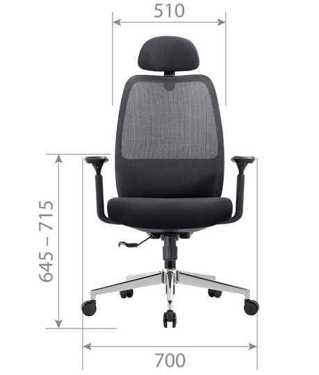 Кресло офисное CHAIRMAN 581 Сетчатый акрил черный / Полиэстер черный в Элисте - изображение 3
