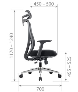 Компьютерное кресло CHAIRMAN 585 Сетчатый акрил черный / Полиэстер черный в Элисте - предосмотр 4
