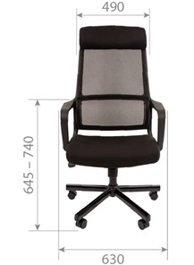 Кресло компьютерное CHAIRMAN 590, черное в Элисте - предосмотр 3