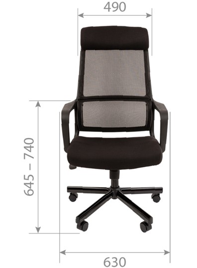 Кресло компьютерное CHAIRMAN 590, черное в Элисте - изображение 3