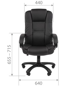 Офисное кресло CHAIRMAN 600 экокожа черная в Элисте - предосмотр 3