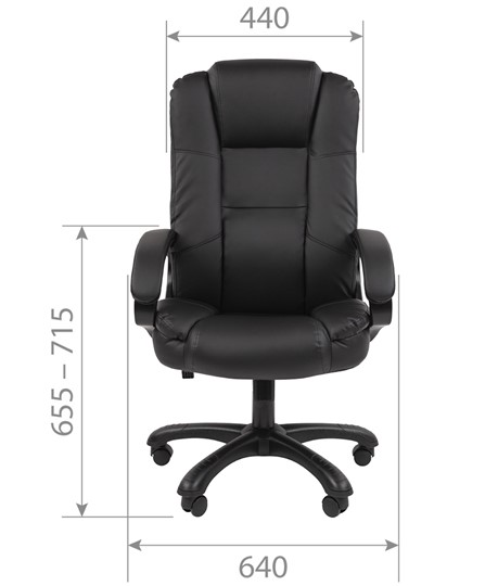 Офисное кресло CHAIRMAN 600 экокожа черная в Элисте - изображение 3