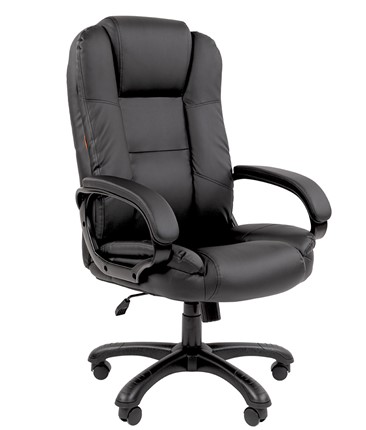 Офисное кресло CHAIRMAN 600 экокожа черная в Элисте - изображение