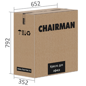 Кресло CHAIRMAN 600 LT экокожа черная в Элисте - предосмотр 3