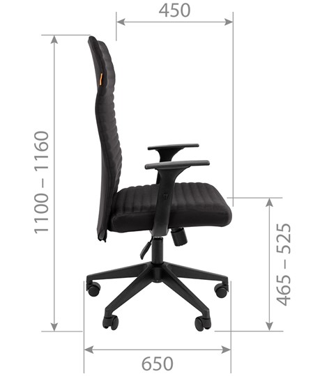 Офисное кресло CHAIRMAN 611 черный в Элисте - изображение 4