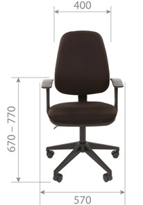 Кресло CHAIRMAN 661 Ткань стандарт 15-21 черная в Элисте - предосмотр 3