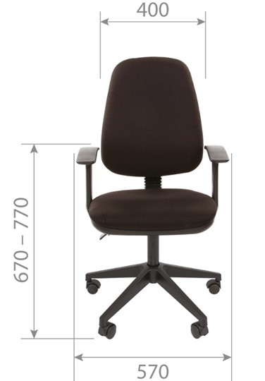 Кресло CHAIRMAN 661 Ткань стандарт 15-21 черная в Элисте - изображение 3