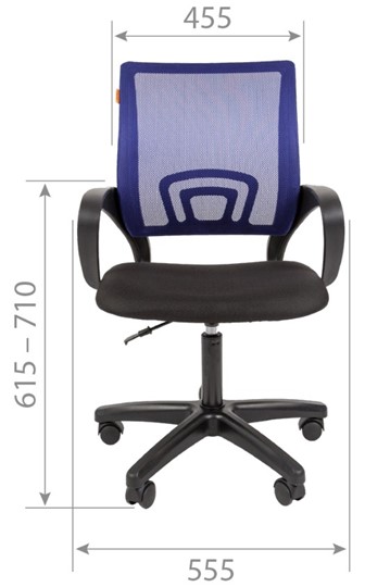 Кресло офисное CHAIRMAN 696 black LT, оранжевый в Элисте - изображение 1
