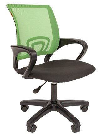 Компьютерное кресло CHAIRMAN 696 black LT, зеленое в Элисте - изображение