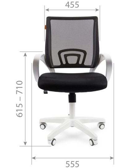 Кресло компьютерное CHAIRMAN 696 white, черный в Элисте - изображение 1