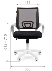 Офисное кресло CHAIRMAN 696 white, ткань, цвет красный в Элисте - предосмотр 1