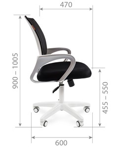 Компьютерное кресло CHAIRMAN 696 white, tw12-tw04 серый в Элисте - предосмотр 2