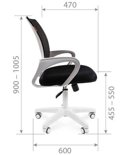 Компьютерное кресло CHAIRMAN 696 white, tw12-tw04 серый в Элисте - изображение 2