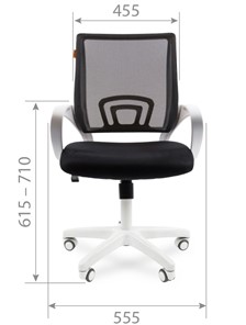 Компьютерное кресло CHAIRMAN 696 white, tw12-tw04 серый в Элисте - предосмотр 1