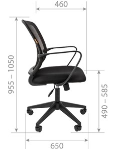 Офисное кресло CHAIRMAN 698 black, ткань, цвет черный в Элисте - предосмотр 2