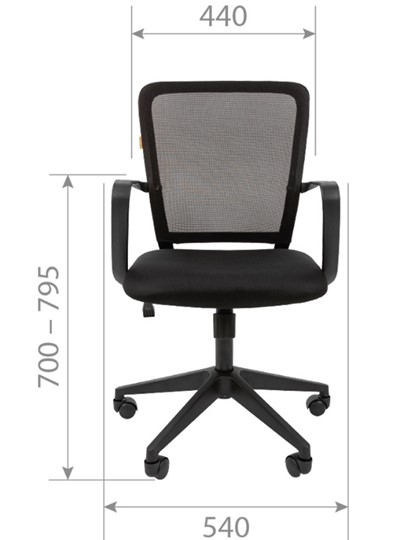 Офисное кресло CHAIRMAN 698 black, ткань, цвет черный в Элисте - изображение 1