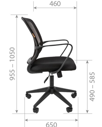 Кресло компьютерное CHAIRMAN 698 black TW, ткань, цвет серый в Элисте - изображение 2