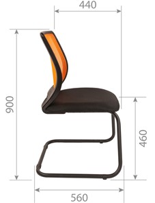 Офисное кресло CHAIRMAN 699V, цвет оранжевый в Элисте - предосмотр 2