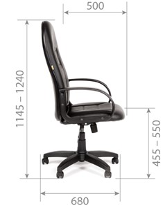 Кресло офисное CHAIRMAN 727 Terra, цвет черный в Элисте - предосмотр 5