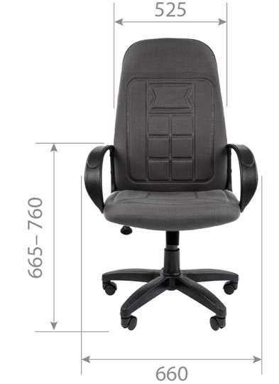 Офисное кресло CHAIRMAN 727 ткань ст., цвет черный в Элисте - изображение 5