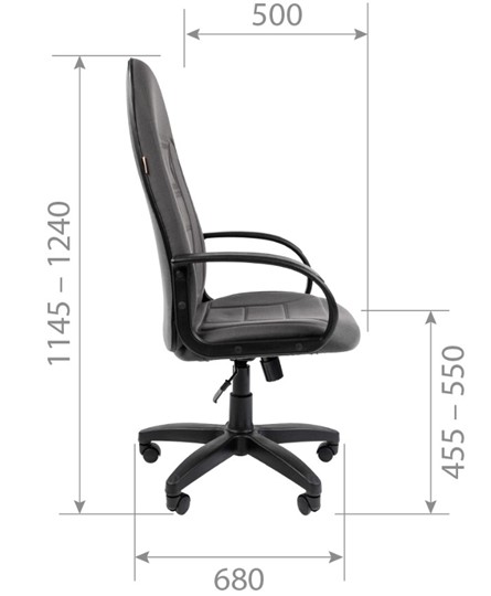 Офисное кресло CHAIRMAN 727 ткань ст., цвет черный в Элисте - изображение 6
