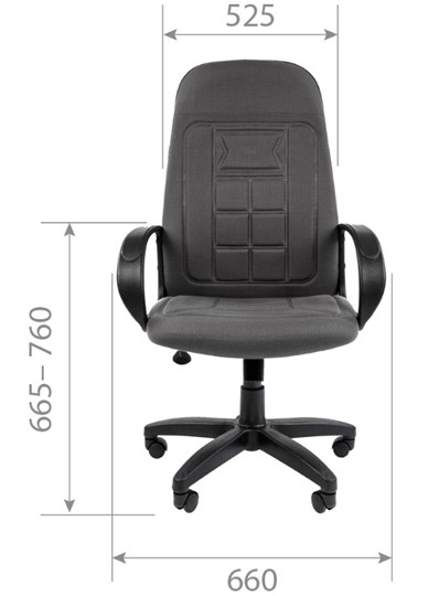 Офисное кресло CHAIRMAN 727 ткань ст., цвет серый в Элисте - изображение 3