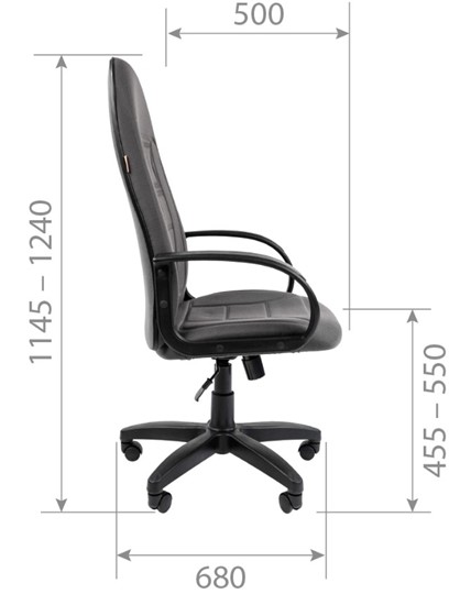 Офисное кресло CHAIRMAN 727 ткань ст., цвет серый в Элисте - изображение 4