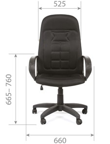 Кресло компьютерное CHAIRMAN 727 TW 11, цвет черный в Элисте - предосмотр 4