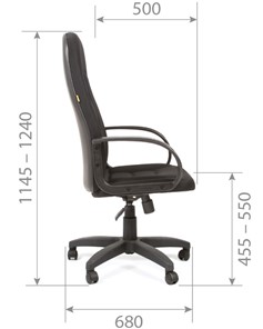 Кресло компьютерное CHAIRMAN 727 TW 11, цвет черный в Элисте - предосмотр 5