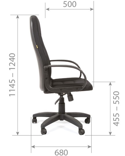 Кресло компьютерное CHAIRMAN 727 TW 11, цвет черный в Элисте - изображение 5
