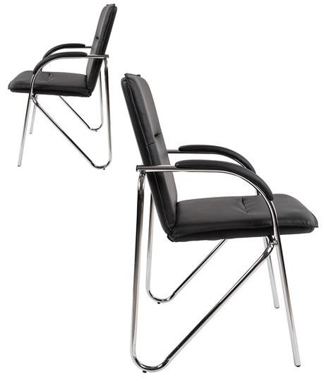 Кресло CHAIRMAN 851 экокожа черная (2 шт. в комплекте) в Элисте - изображение 2