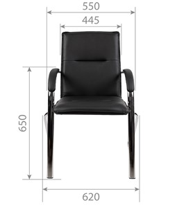 Кресло CHAIRMAN 851 экокожа черная (2 шт. в комплекте) в Элисте - предосмотр 3
