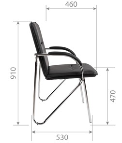 Кресло CHAIRMAN 851 экокожа черная (2 шт. в комплекте) в Элисте - предосмотр 4