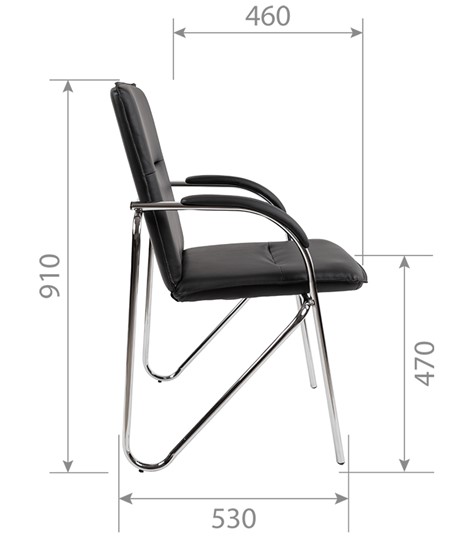 Кресло CHAIRMAN 851 экокожа черная (2 шт. в комплекте) в Элисте - изображение 4