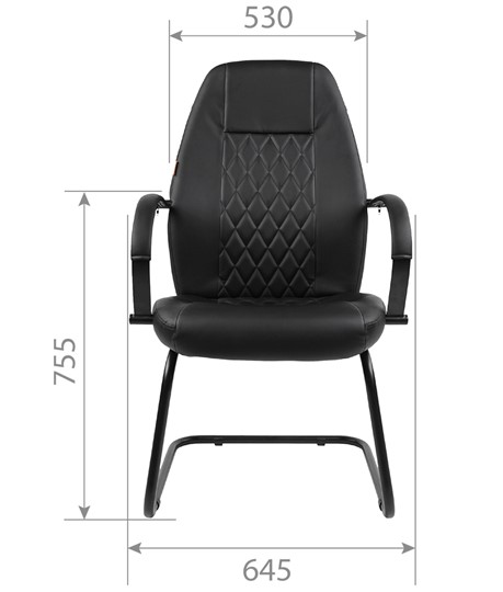 Кресло компьютерное CHAIRMAN 950V LT Экокожа черная в Элисте - изображение 3