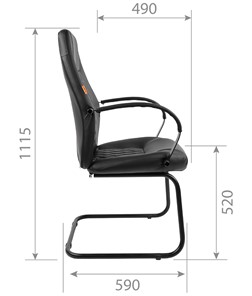 Кресло компьютерное CHAIRMAN 950V LT Экокожа черная в Элисте - предосмотр 4