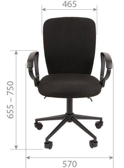 Офисное кресло CHAIRMAN 9801 BLACK, черное в Элисте - изображение 3