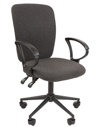 Кресло компьютерное CHAIRMAN 9801 BLACK, серое в Элисте - изображение