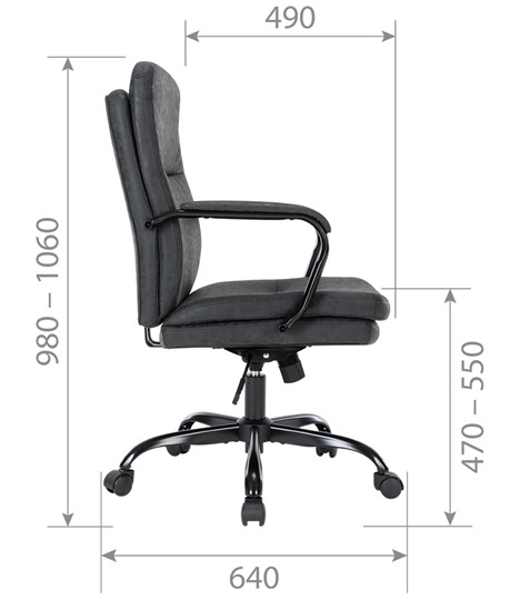 Офисное кресло CHAIRMAN CH301 черное в Элисте - изображение 2