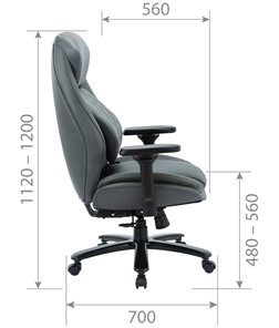 Офисное кресло CHAIRMAN CH403, черный, эко кожа в Элисте - предосмотр 4