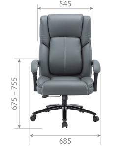 Кресло офисное CHAIRMAN CH415 эко кожа серая в Элисте - предосмотр 3