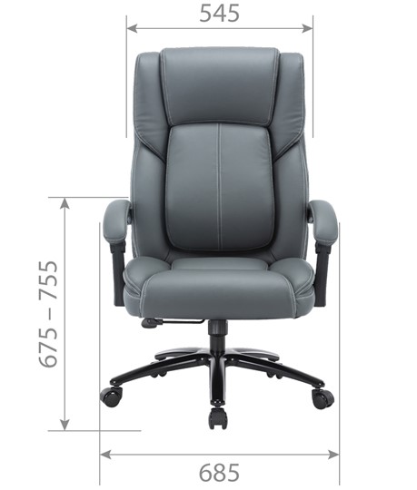 Кресло офисное CHAIRMAN CH415 эко кожа серая в Элисте - изображение 3