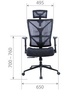Офисное кресло CHAIRMAN CH566 сетчатый акрил черный / полиэстер черный в Элисте - предосмотр 4