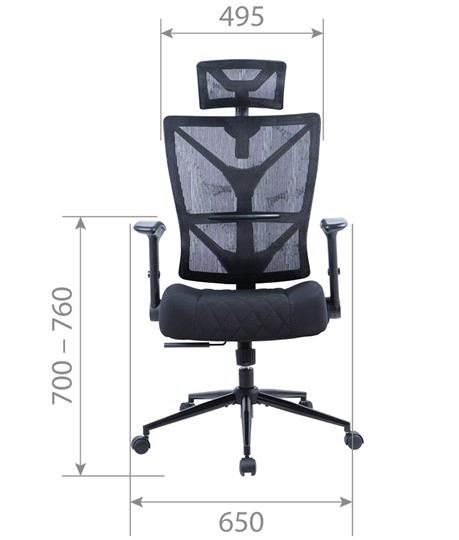 Офисное кресло CHAIRMAN CH566 сетчатый акрил черный / полиэстер черный в Элисте - изображение 4